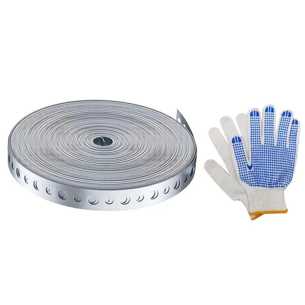 15m Galvanized Metal Strapping Punched Holes Metal Strap for Pipe and Sheet Processing Fixing Pipe Belt