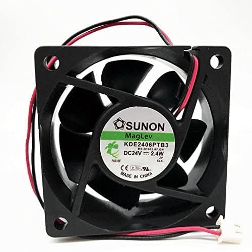 for KDE2406PTB3 DC24V 2.4W 6CM 606025mm 2-Wire Cooling Fan