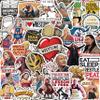 100Pcs Wrestling Stickers Pack  Fighter Vinyl Decals, Water Bottle, Laptop  Waterproof Wrestler Stickers for Scrapbooking view 1