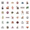 100Pcs Wrestling Stickers Pack  Fighter Vinyl Decals, Water Bottle, Laptop  Waterproof Wrestler Stickers for Scrapbooking view 3