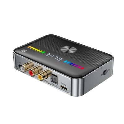 NFC Bluetooth 5.3 Audio Receiver Transmitter, Bluetooth Audio Adapter for Home Audio Systems/Speakers/Computers/TVs/Projectors/Cars, Featuring USB, 3.5mm AUX, Coaxial, Optical, and RCA Connectors