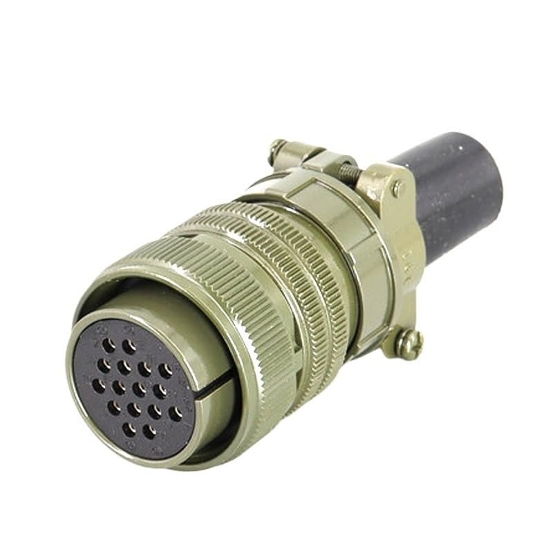 1 Set 16 Pin Standard Aviation Male Female Plug Green Wiring Connector MS3106A-24-7S/P MS3102A-24-7S/P(16p Female)