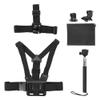 5 in 1 Universal Action Camera Accessories Kit for Sports Cameras, Head Strap Mount Chest Harness Selfie Stick, Complete Set for Cycling Skiing Fishing Hiking, Includes view 4