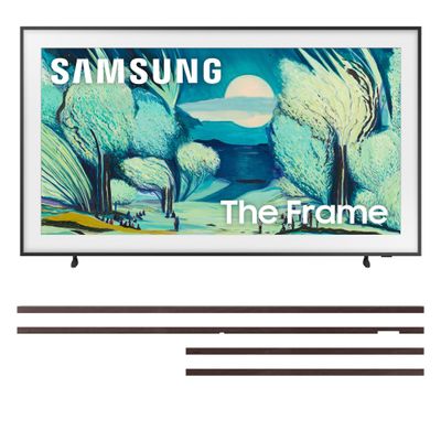 Samsung QN65LS03FAFXZA 65 Inch The Frame QLED 4K Art Mode Vision AI Smart TV with a VG-SCFF65BWBZA Customizable Bezel - Modern Brown (2025)