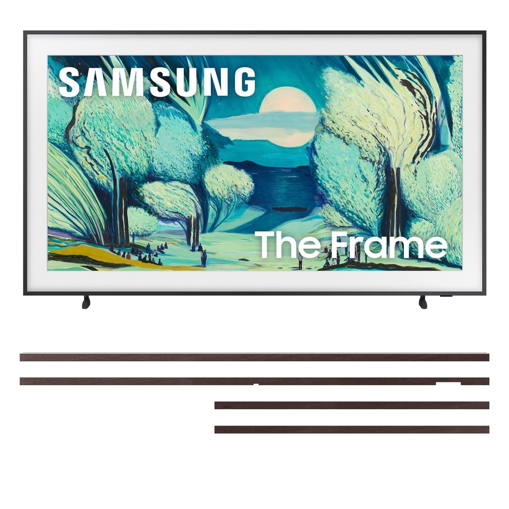 Samsung QN65LS03FAFXZA 65 Inch The Frame QLED 4K Art Mode Vision AI Smart TV with a VG-SCFF65BWBZA Customizable Bezel - Modern Brown (2025)