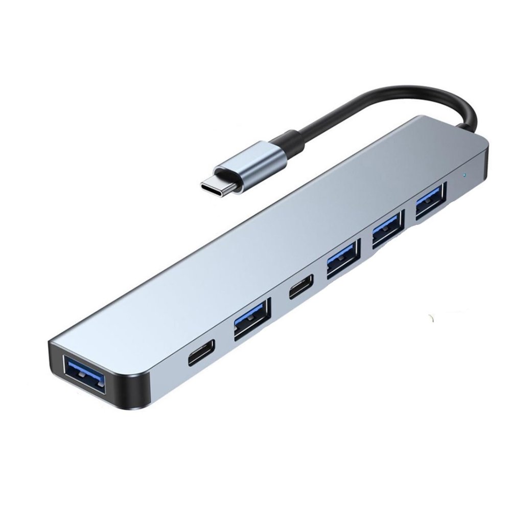 7 in 1 USB C HUB 3.0 HDMI 4K 60Hz Video USB2. SD TF Card Slot Reader Multi-Ports PD for PC/Laptops/MacBook Pro(Brown)