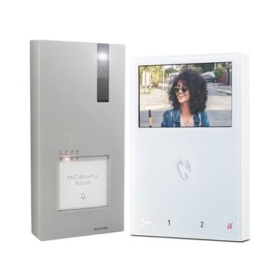 HFX-7000M 2-Wire Video Intercom Kit with Mini Hands-Free Monitor and Quadra Panel