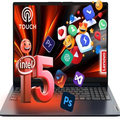 Lenovo IdeaPad Business Laptop with Office 365 for The Web - 15.6" FHD Touchscreen Display - Intel 13th 10-Core i5 (Outperforms i7-1255U) - 16GB RAM - 1TB SSD - Windows 11 w/o Mouse