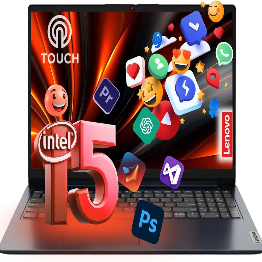 Lenovo IdeaPad Business Laptop with Office 365 for The Web - 15.6" FHD Touchscreen Display - Intel 13th 10-Core i5 (Outperforms i7-1255U) - 16GB RAM - 1TB SSD - Windows 11 w/o Mouse
