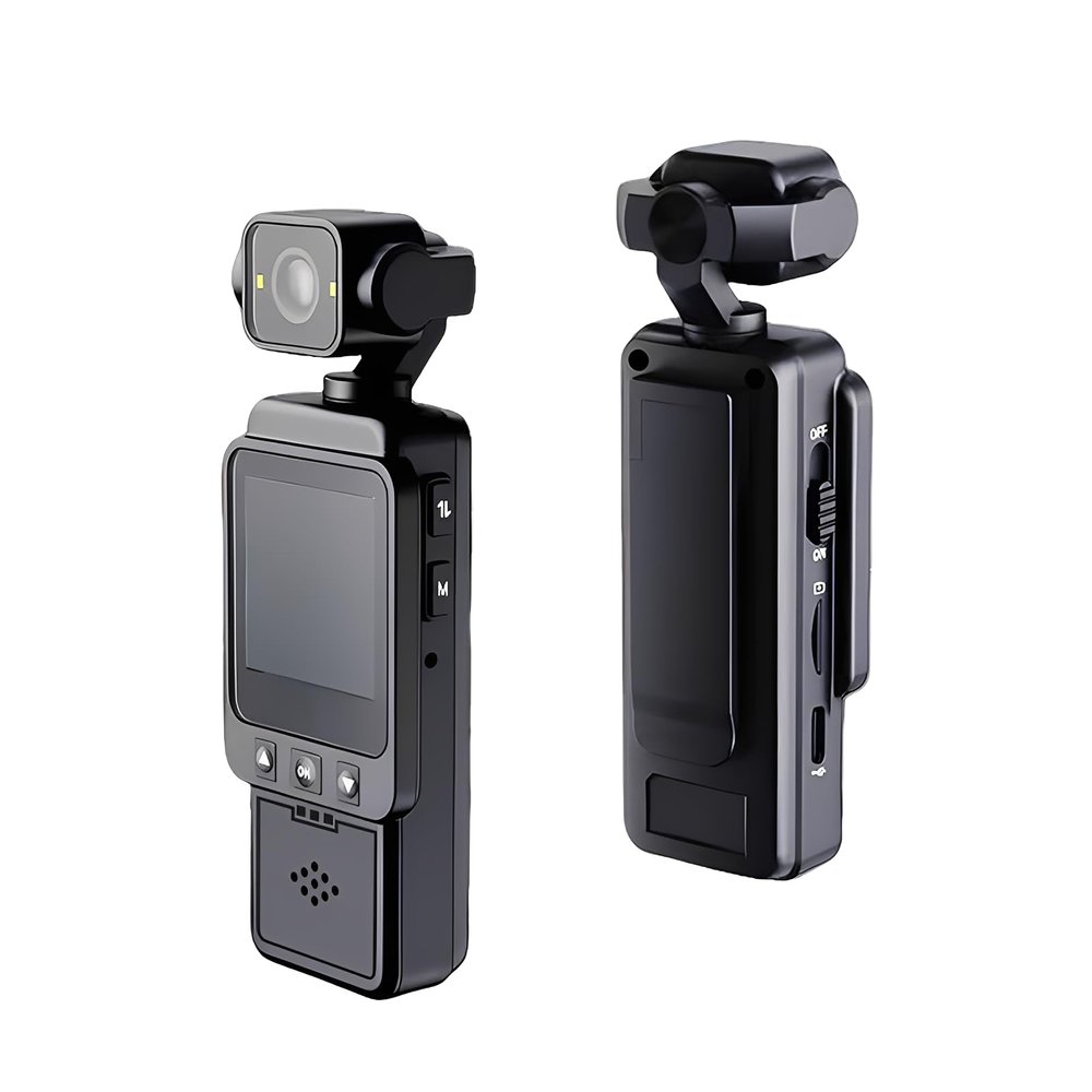 LICAEVEY Body Camera with Audio Video Recording, 1080P HD Wearable Cam with 360 Rotatable Lens, Night Vision & Motion Detection for Cycling, Work, Travel