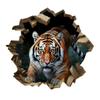 3D Tiger Breaking Through Wall Vinyl Decal Sticker, 2 Pack Waterproof Removable for Laptops, Cars, Walls, Furniture, Bedroom Decoration LB-0011 view 1