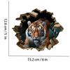 3D Tiger Breaking Through Wall Vinyl Decal Sticker, 2 Pack Waterproof Removable for Laptops, Cars, Walls, Furniture, Bedroom Decoration LB-0011 view 4