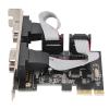 DirectNine Basics PCIE PCI Express to Dual Serial DB9 RS232 2 Port Adapter Card Highspeed POS ATM view 2