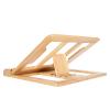 Ash Wood Computer Stand, Desktop Folding Stand, Adjustable Height and Angle for Laptops and Tablets up to 14 Inch, Multifunctional Holder with Pen Storage Space for Study Office Ga (Light Wood Color) view 2