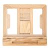 Ash Wood Computer Stand, Desktop Folding Stand, Adjustable Height and Angle for Laptops and Tablets up to 14 Inch, Multifunctional Holder with Pen Storage Space for Study Office Ga (Light Wood Color) view 3