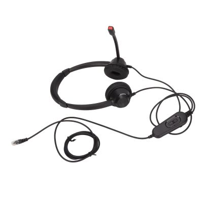 Business H390DRJ9- Dual Ear RJ9 Wired Noise Canceling Black Headset for Teleconferencing Wide Compatibility