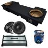 Harmony Audio Alpine Compatible with 2002-2013 Chevy Avalanche W10S4 Dual 10" Subwoofer 500W Loaded Sealed Sub Box Enclosure Bundle | HA-A800.1 800W Amplifier, 4GA Amp Wiring Kit view 1