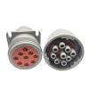 1/2 Sets 9 Pin Connector Non-Threaded Rear in Line HD16-9-96S HD14-9-96P(9p Female Male,1 Set_9P) view 2