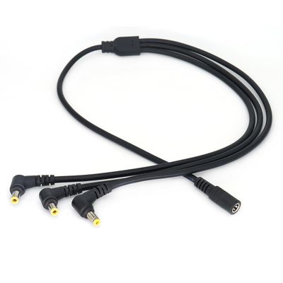 SZYingXian 1 to 3 Power Cable D-tap Male/DC2.5 Female to 3X DC 5.5x2.5mm Monitor with Right Angle Connectors for Multi Monitor - 60cm (DC2.5 Female to 3X DC2.5mm)
