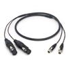 SZYingXian Audio Cable Dual TA3M/TA3F to Dual XLR 3 Pin Female Microphone Cord for BMPCC Camera/Sound Devices 778T - 60cm (Dual TA3F to Dual XLR 3Pin Female) view 1