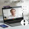 Rujcloud 4K Webcam for MSI MAG 321CUP QD-OLED Monitor,with Microphone& Privacy Cover & Plug&Play,Works Zoom/Teams/Skype/Google Meet view 2