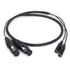 SZYingXian Audio Cable Dual TA3M/TA3F to Dual XLR 3 Pin Female Microphone Cord for BMPCC Camera/Sound Devices 778T - 60cm (Dual TA3M to Dual XLR 3Pin Female) view 1