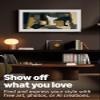 Amazon Ember Artline 65" with Fire TV (newest model), 4K Ultra HD QLED smart TV with free art and photos, anti-glare display, custom frames, HDR10+, Dolby Vision, Alexa - Walnut view 2