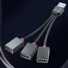 ECVGHD USB Male to USB Female Jack Splitter Hub Power Cord Extension Adapter view 3