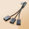 ECVGHD USB Male to USB Female Jack Splitter Hub Power Cord Extension Adapter view 4