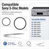 CD Player Belt Kit Japanese Rubber for Sony RCD-W500C RCD-W50C RCD-W2000ES view 2