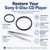 CD Player Belt Kit Japanese Rubber for Sony RCD-W500C RCD-W50C RCD-W2000ES view 4