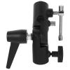 NOLITOY Aluminum Alloy Dual Flash Mount Photography Bracket Stand with Umbrella Holder Compatible with Off-Camera Tripods Sturdy H-Type Flash Lamp Holder for Professional Studio view 1