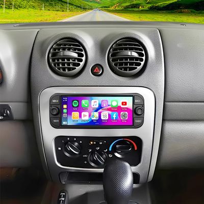 4+64G Double Din Car Stereo Radio for Jeep Liberty KJ 2002-2007,Android 15 6.86" Touch Screen Head Unit Car Stereo w/Wireless Carplay Android Auto Support GPS Bluetooth WiFi FM RDS DSP Backup Camera