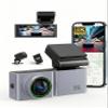 4K Dash Cam Front and Rear with 64GB Card, Dual Dash Camera for Cars, WiFi, Night Vision, G-Sensor, 24H Parking Mode, Loop Recording, 170 Wide Angle, 3.2 IPS Screen view 1