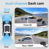 4K Dash Cam Front and Rear with 64GB Card, Dual Dash Camera for Cars, WiFi, Night Vision, G-Sensor, 24H Parking Mode, Loop Recording, 170 Wide Angle, 3.2 IPS Screen view 3