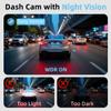 4K Dash Cam Front and Rear with 64GB Card, Dual Dash Camera for Cars, WiFi, Night Vision, G-Sensor, 24H Parking Mode, Loop Recording, 170 Wide Angle, 3.2 IPS Screen view 4