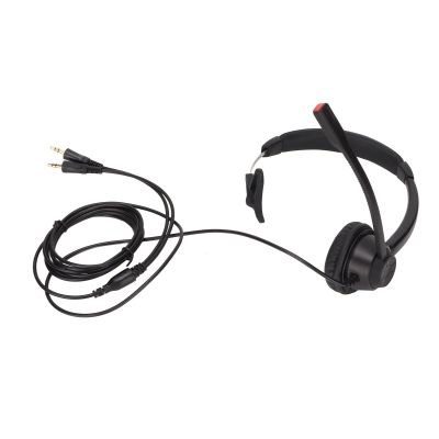 Bognajin Telephone Headset with Noise Cancelling Microphone, Single Ear Communication Headset for PC Computers, Comfortable Office Headset with 3.5mm Plugs, Lightweight Design for Call Cent
