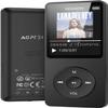 AGPTEK A02 32GB MP3 Player, 70 Hours Playback Lossless Sound Music Player, Supports up to 128GB(Black) view 1