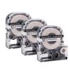 3PK Black On White SS12KW Label Tape 4WBN 12mm Compatible with Printer Supplies LW-300 LW-400 LW-500 LW-600P LW-700 view 1