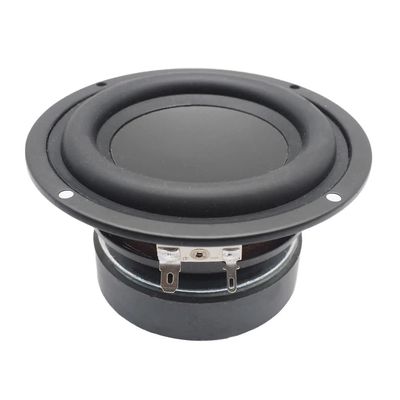 1Pcs 115MM 4 Inch Ohm 40W Midrange Woofer Speaker Audio Bass Fiberglasses Bookshelf Round Loudspeaker(Black)