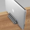 ASHATA Vertical Laptop Stand Orderly Storage Width Adjustment Organizer for Homes Office, Aluminum Alloy Material (Grey) view 2