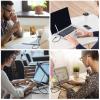 SHINEOFI 2Pcs USB Reading Lamp with Flexible Gooseneck Touch Dimmable LED Night Light for Laptop Keyboard Bedside Portable Compact Design view 3