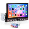 7 Inch Single Din Car Stereo with Mirror Link, Steering Wheel Control, Bluetooth, FM Radio, 7 Color Lights, EQ Adjustment, Online Video Support for Most Vehicles view 1