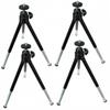 BRIGHTFUFU 4PCS Mini Telescopic Phone Tripod Two-Segment Portable Desktop Stand Multi-Position Mobile Broadcast Rack Camera Holder for Flat Surfaces Black view 1