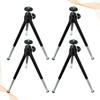 BRIGHTFUFU 4PCS Mini Telescopic Phone Tripod Two-Segment Portable Desktop Stand Multi-Position Mobile Broadcast Rack Camera Holder for Flat Surfaces Black view 4