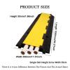 3 Channel Rubber Cable Protection Ramp Heavy Duty Cable Wire Cover Ramp Speed Bump, for School Parking Lot Entrance view 2