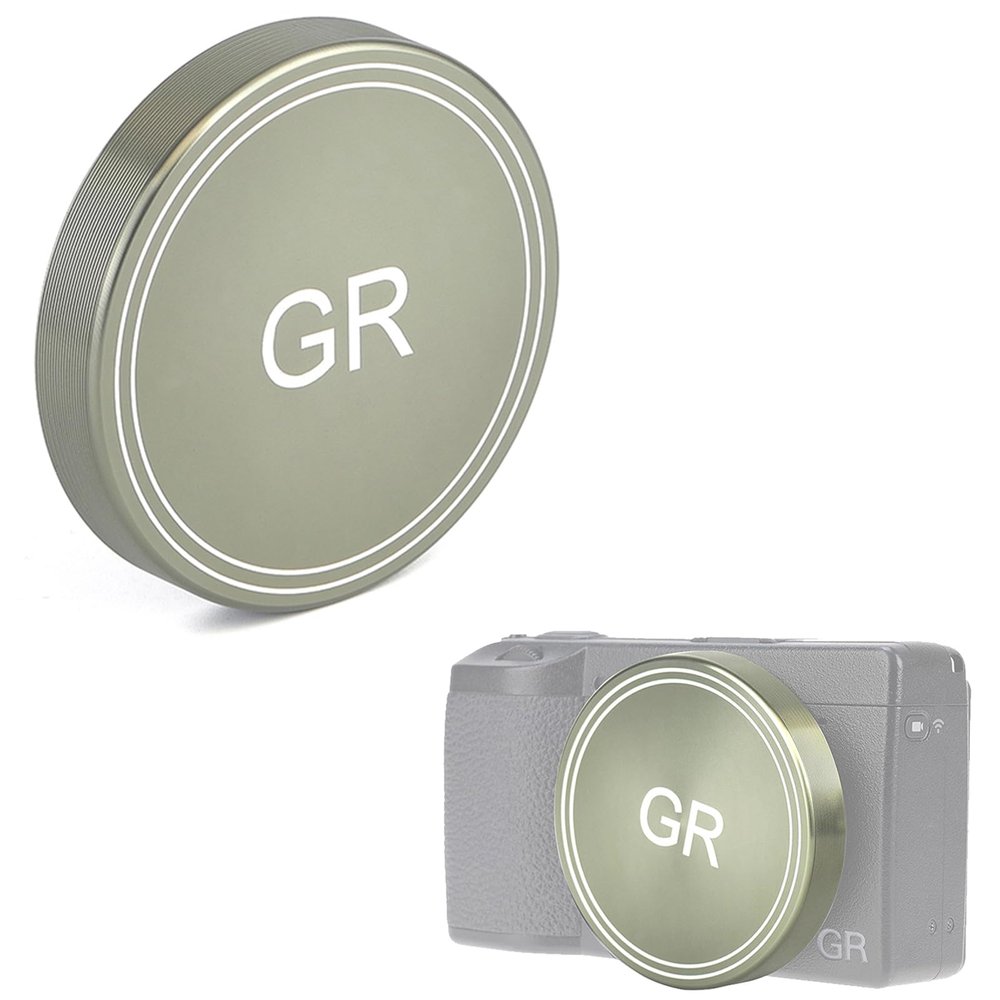 Aluminum Alloy Lens Cap for Ricoh GR IV GR4 Digital Camera, Precision CNC-Machined Protective Cover with Velvet Lining, Anti-Scratch Dustproof Fingerprint Resistant (Gray)