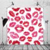 BELECO 12x8ft Fabric Sexy Lips Backdrop for Photography Hot Kiss Pink and Red Lips Lipstick Kisses Background for Valentine's Day Photoshoot Bachelor Party Birthday Party Decor Banner Photo Props view 4