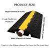 100cm Speed Bump, Channel Rubber Cable Protector Heavy Duty Modular Driveway Speed Bump Black Yellow Cable Protector Ramp view 2