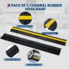 4 Pack of 1 Cable Protector Ramp, Channel Rubber Hose Ramp, Heavy Duty 22046Lbs Load Capacity Cable Wire Cord Cover Bumps, Driveway Hose Protector for Driveway &Outdoor view 4
